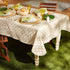 DII Vinyl Tabletop Collection Flannel Backed Polka Dot Tablecloth, Rectangle, 60x84, Natural