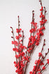 IVITA 10 Pcs 29.5œ Artificial Plants & Flowers Winter Jasmine Flowers Artificial Plant Faux Berries Fake Flower for Home Bedroom Kitchen Wedding Party Table Arrangement Decoration (Red)