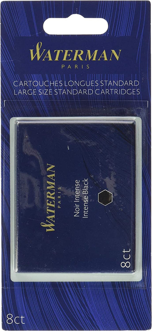Waterman Fountain Pen Cartridges, Black, 8-Pack (52021W)
