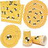 Bumble Bee Party Supplies Tableware Set Includes 24 9" Plates 24 7" Plate 24 9 Oz Cup 50 Lunch Napkin Honey Bees Honeycomb Baby Shower & Happy Bee Day Birthday Disposable Paper Dinnerware Decorations