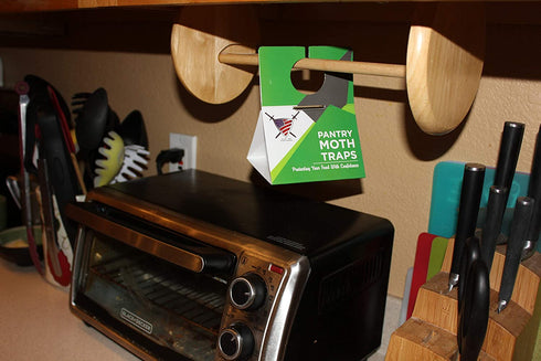 Pantry Moth Trap (6 Pack) - Closet Traps for Moths with Unique Hanging Design, Pheromone Attractant Catches Male Moths Naturally without Toxic Repellant is Family Safe and Prime for Kitchen Closets.