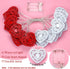 16 Feet/ 5 Meters 20 LED Heart String Light, Valentine's Day String Light Battery Operated Decoration Fairy String Light Warm Red Light Decor for Garden Party Wedding Christmas Party (Red, White)