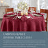 Elrene Home Fashions Caiden Elegance Damask Fabric Tablecloth, 90" Round, Cranberry
