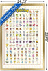 Trends International Pok©mon-Kanto Grid Wall Poster, 22.375" x 34", Gold Framed Version