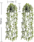 Tengda Fake Potted Plants 2Pcs Artificial Hanging Eucalyptus Vines Floor Greenery for Front Door Room Farmhouse Indoor Outdoor Décor (Eucalyptus)