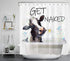 ECOTOB Get Naked Cow Shower Curtain Rustic Farmhouse Bathroom Decor Farm Animal Funny Shower Curtain Farmhouse Style Shower Curtain Cute Bath Curtains Bathtub Decor Accessories 12 Hooks 69X70 Inch