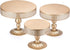 Hotity Set of 3 Cake Stands Round Modern Cake Stand Set Metal Cupcake Dessert Display Stand, Light Gold