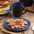Stone Lain Albie Stoneware Dish Set, 4 Salad Plates, Blue and Black