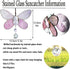 H&D HYALINE & DORA Stained Glass Butterfly Wall Hanging Window Suncatcher Decor Rainbow Pendant