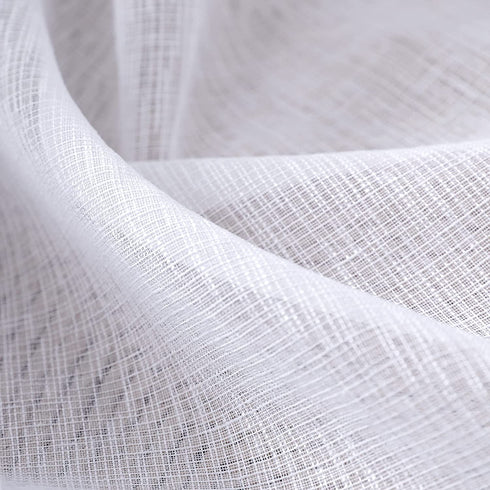 White Sheer Curtains 30 Inch Length Half Window Curtains Rod Pocket Light Filtering Short Semi Sheer for Kitchen Bathroom Sunroom Faux Linen Textured Small Cafe Tiers 30x30 Inches Long Set 2 Panels