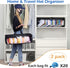 MISSLO 2 Packs Hat Organizer for Baseball Caps for Closet Cap Storage Organizer with Durable Handles Large Hat Holder for Travel, Black