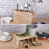 Heightened Wooden Silverware Caddy, 4 Adjustable Smart Compartments Utensil Holder, Great Flatware Caddy- Ideal for Kitchen, Dining, Home Party, Buffet, and More