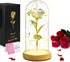 Klysimath Beauty and The Beast Rose, Galaxy Rose Gifts for Women, Colorful Rose in Glass Dome, Rainbow Rose Romantic Gifts for Her, Girlfriend, Wife, Mom, Valentine's Day, Mother's Day