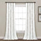 Lush Decor Avon Window Curtain Panel for Living Room, Dining Room, Bedroom (Single Curtain), 84? x 54?, White