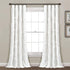 Lush Decor Avon Window Curtain Panel for Living Room, Dining Room, Bedroom (Single Curtain), 84? x 54?, White