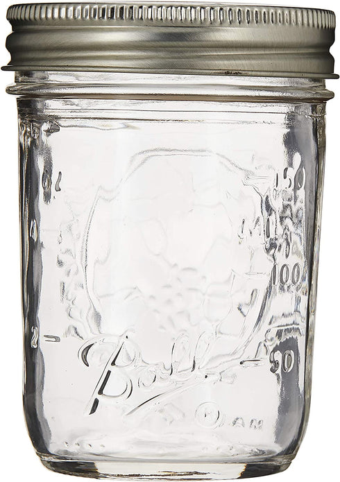 Ball Half Pint (8 oz.) Regular Mouth Mason Jars w/ Cap - Set of 12 AEP