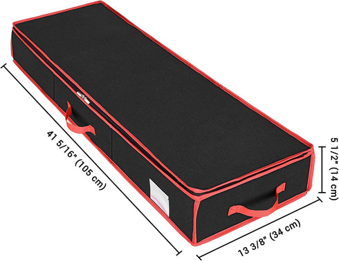 Yescom Christmas Wrapping Paper Storage Box Divider Xmas Decor Organizer Container, Black