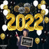 Gold 2022 Balloons Numbers Set - 40 Inch, Hanging Swirls and Pompoms | Graduation Party Decorations 2022 | Black and Gold Graduation Decorations 2022 | Graduation Balloons, Class of 2022 Decorations