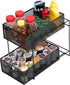 Mind Reader 2 Tier Metal Mesh Storage Baskets Organizer, Home, Office, Kitchen, Bathroom, Black
