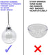 Creative Hobbies Round Clear Plastic Ball Ornaments, 83mm, Pack of 12