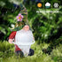 Garden Gnome Statue, LUOWAN Solar Light Garden Gnome, Resin Gnome Figurine Playing Hoop, Outdoor Decro for Garden Patio Yard Lawn Porch, Ornament Gift