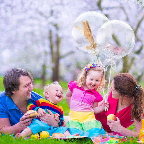 25 Pieces Bobo Balloon Sticks 16 Inch Clear Transparent Balloon Sticks with Cups Clear Balloon Holder for Bubble Transparent Balloons Birthday Party Christmas Wedding Anniversary Indoor and Outdoor