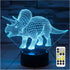 ZOKEA Night Lights for Kids Dinosaur 3D Night Light Bedside Lamp 7 Colors Changing with Remote Control Best Birthday Gifts for Boys Girls Kids Baby (Dinosaur Triceratops)¡