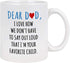 Dear Dad Im Your Favorite Child Coffee Mug - Coffee Mug for Dad from Daughter Son - Fathers Day Mug for Dad from Daughter Son - Coffee Mugs for Dad 11Oz