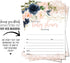 Blush Girls Baby Shower Invitations with Envelopes Pack of 25 Blank Invite Card Set with Navy Pink and Gold Country Floral Theme Reveal Sprinkle Handwrite Details DIY Paper Clever Party