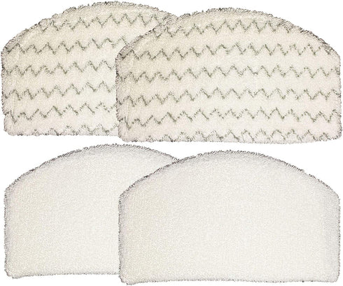 Bissell Microfiber Power Steamer Mop Pad Fits 1940A, 1940Q, 1940T, 1940W, 19402, 19404,19408, 1440 Series, by AI-Vacuum (4),White