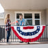 Valley Forge American Fan Flag 3' x 6' Polycotton Sentinel 100% Made In U.S.A. Stars and Stripes Bunting Canvas Header Brass Grommets Model 36636010-5-S,Multi color