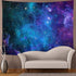 Lahasbja Galaxy Tapestry Blue Starry Sky Tapestry Universe Space Tapestry Wall Hanging Psychedelic Tapestry Mysterious Nebula Stars Wall Tapestry for Living Room Dorm