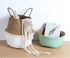 BlueMake Woven Seagrass Belly Basket for Storage, Laundry, Picnic, Plant Pot Cover, and Grocery and toy storage (Medium, Black)