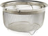 RSVP International Mesh Colander Strainer Basket with Folding Handles, 3 Quarts | For Pasta, Frying, & Salads | Dishwasher Safe | Use in Pressure Cookers | Steaming, Draining & Rinsing