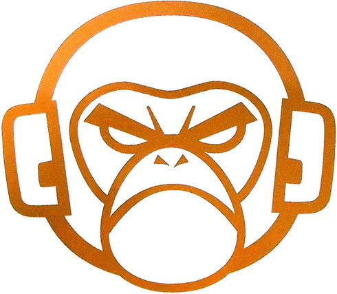 Milspec Angry Monkey Decal - Light Brown - 6 Inch x 5.5 Inch