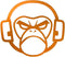 Milspec Angry Monkey Decal - Light Brown - 6 Inch x 5.5 Inch