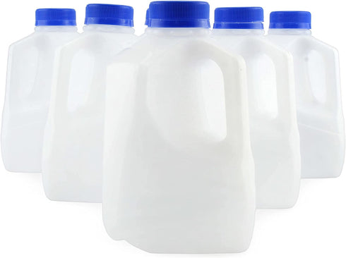 Cornucopia Brands 32oz Plastic Jugs (6-Pack); 1-Quart / 32-Ounce Bottles with Caps for Juice, Water, Sports and Protein Drinks and Milk, BPA-Free