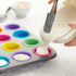 Amazon Basics Nonstick Muffin Baking Pan, 12 cups - Set of 2 & Reusable Silicone Baking Cups, Pack of 12, Multicolor