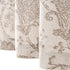 JINCHAN Valance Curtain Kitchen Farmhouse Window Valance for Living Room Linen Scroll Paisley Valance for Bedroom Bathroom Floral Printed Tie Up Small Valance 20 Inch 1 Panel Rod Pocket Taupe on Beige