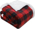 Sherpa Fleece Fuzzy Throw Blanket, Buffalo Plaid Cozy Fluffy Throws Blankets for Couch Soft Twin Christmas Red Bedding Sofa Flannel Plush 50"x60"