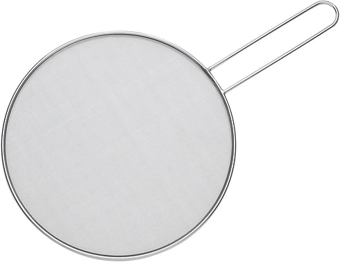 HIC Harold Import Co. Splatter Screen Guard Strainer, 18/8 Stainless Steel, Fine Mesh, 9-Inches