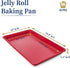 Ultra Cuisine Nonstick Jelly Sheet Pan for Baking - 10x15 inch Red Baking Pan - Easy Clean, Durable, Warp Resistant Cookie Sheet for Roasting & Cooking - Easy Release, Even Baking, Food Safe Coating