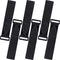 6 Pcs Bicycle Pant Leg Straps Adjustable Cycling Ankle Safety Band Multipurpose Black Elastic Magic Fastening Belt with Buckle for Riding Climbing Fishing Outdoor Sports (1.5”x13.8”)