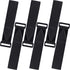 6 Pcs Bicycle Pant Leg Straps Adjustable Cycling Ankle Safety Band Multipurpose Black Elastic Magic Fastening Belt with Buckle for Riding Climbing Fishing Outdoor Sports (1.5”x13.8”)