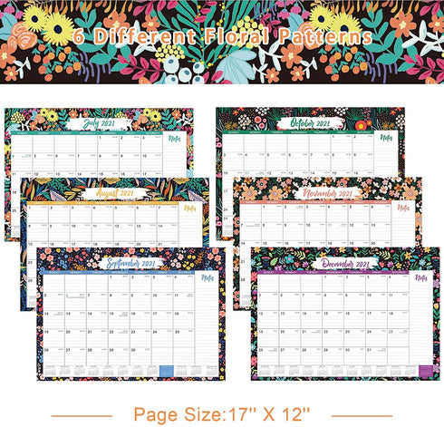 2022 Desk Calendar - 18 Months Extra Large Desk/Wall Calendar, 22" x 17" , Jul 2021 - Dec 2022, Academic Desk Calendar with Corner Protectors