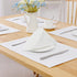 Randall Waffle Stripe Cloth Napkin Set of 4 (19€œ—19"), Solid Washable for Holiday Dining, Wedding or Party, White
