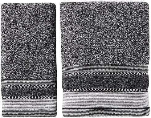 SKL Home by Saturday Knight Ltd. Geo Bath Towel, 27x50, Slate