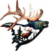 3D Metal Wall Art-Deer Wall Decor Hanging Scene Metal Wall Art for Indoor Outdoor Animal Artwork Rustic Home Office Cabin Farmhouse Decorations 10x10 inch¡