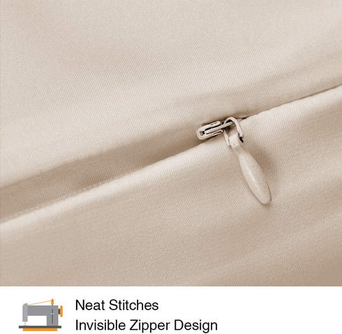 INSSL Silk Pillowcase for Women, Mulberry Silk Pillowcase for Hair and Skin and Stay Comfortable and Breathable During Sleep. (Taupe, 20"×26")