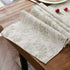 JINCHAN Table Runner Table Cloth Linen Textured Table Runner 72 Inch Floral Pattern Decorative Burlap Table Cover Botanic Printed Design Rustic Handcrafted Flax Tablecloth 1 Panel Sage on Beige